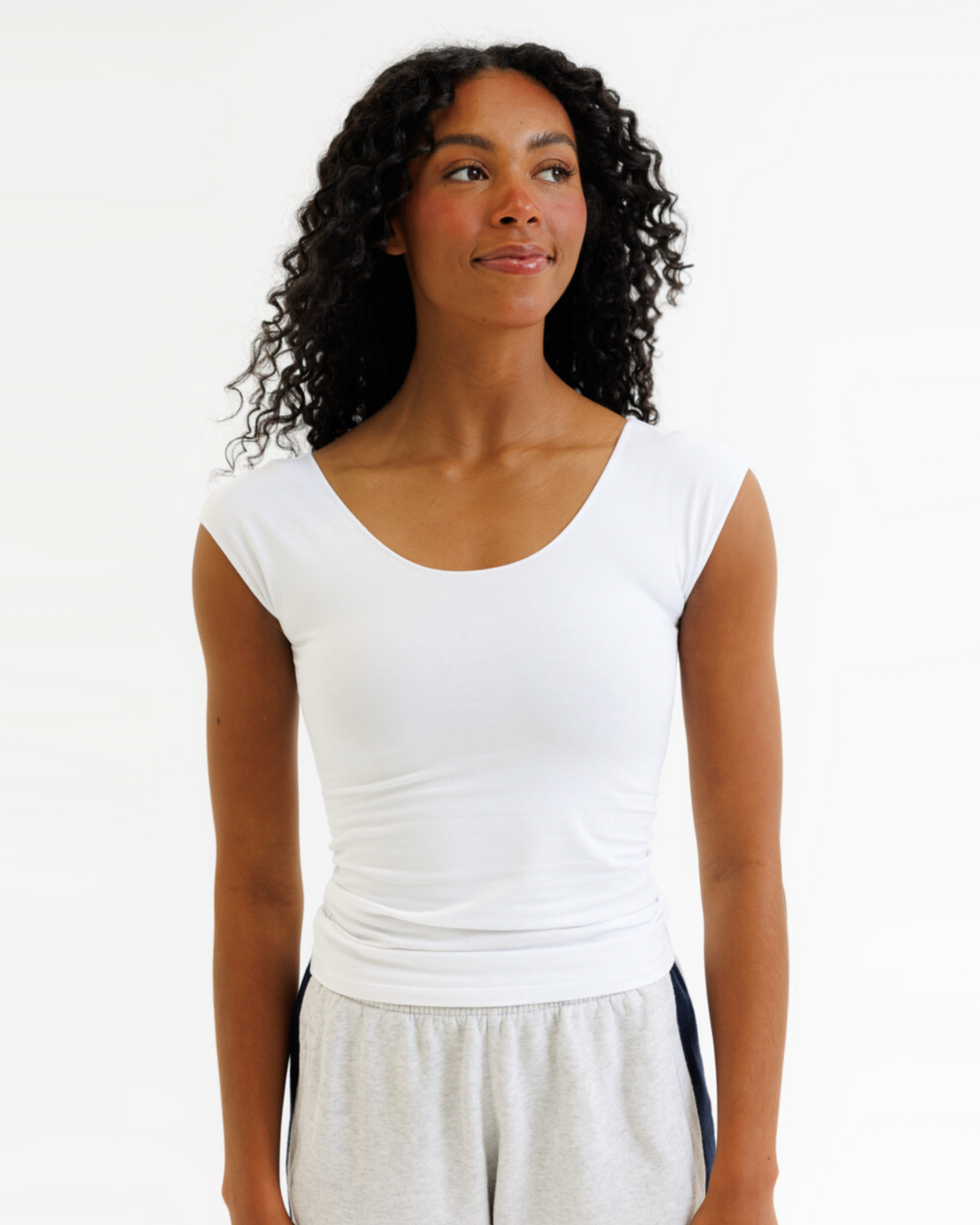 Downeast Wonder Tee in soft fabric, featuring a classic crew neck and relaxed fit, displayed flat on a white background.