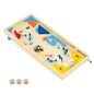 Wooden pinball machine by GBruno Store with three balls, suitable for kids 8+ and adults, featuring colorful wooden design.