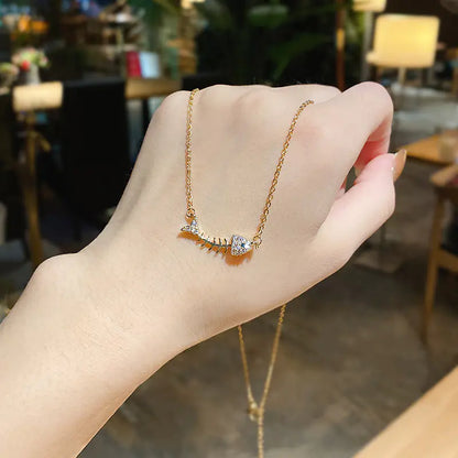 Minimalist Titanium Steel Pearl Heart Pendant Necklace