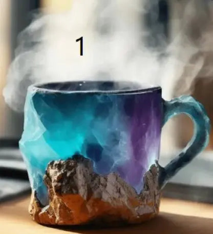 Resin Mineral Crystal Coffee Mugs