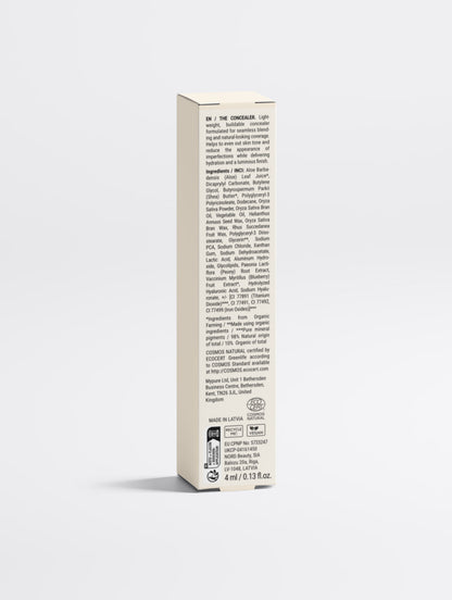 BelleVie Cosmétiques Hydrating Correcting Concealer in 25 Medium Neutral with balanced coverage, displayed in a sleek tube.