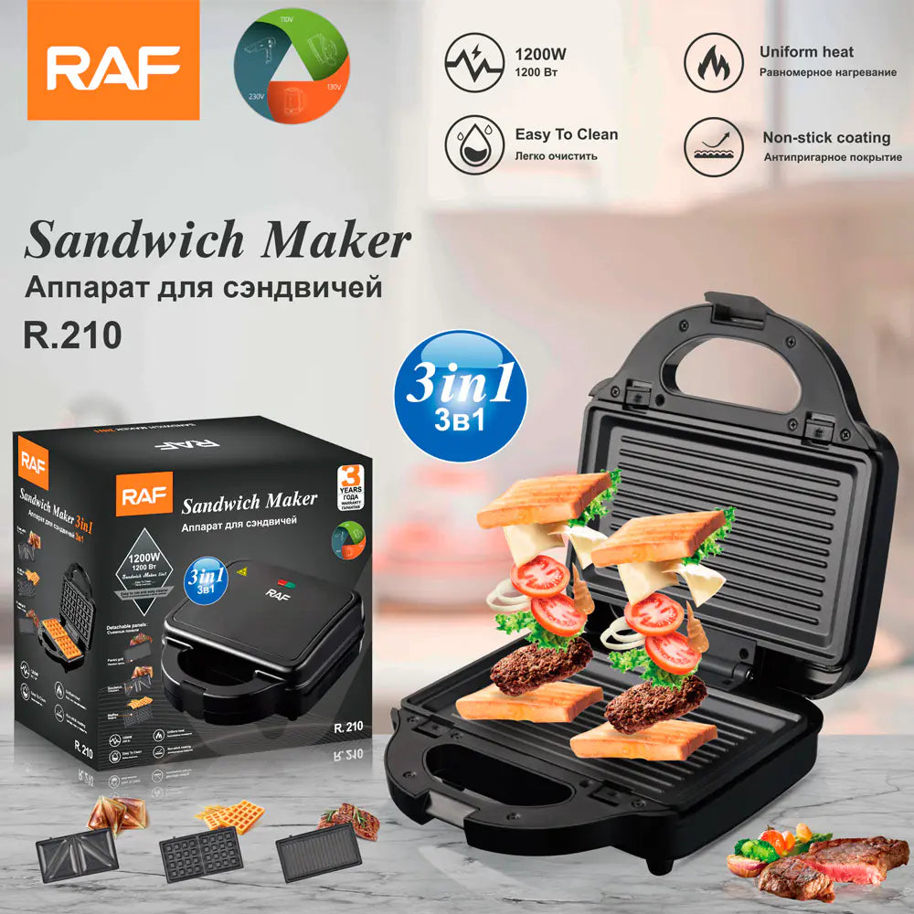 RAF Portable 3-in-1 Breakfast Machine for Home Use