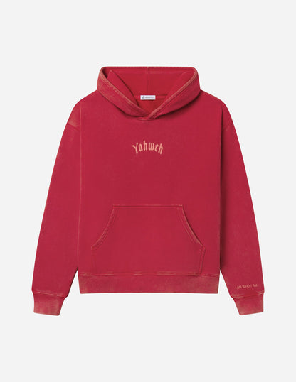 Unisex Yahweh hoodie by Elevated Faith featuring a comfortable fit and bold spiritual graphic design.
