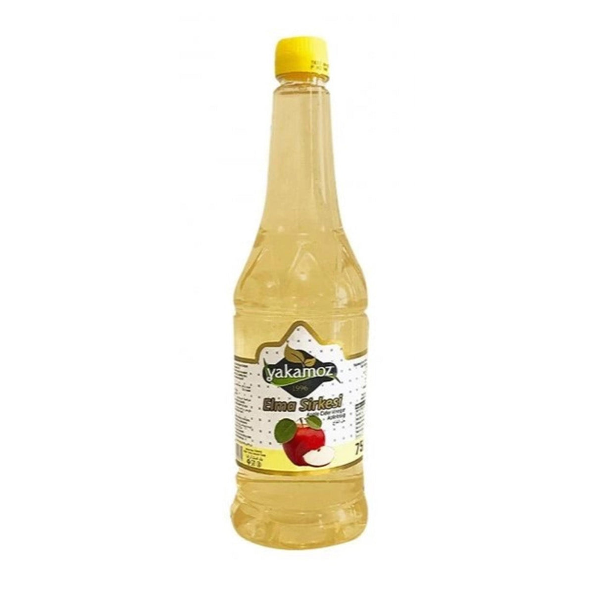 Bottle of Yakamoz apple vinegar from S101 with a 750 ml size, featuring a clear label and liquid inside.