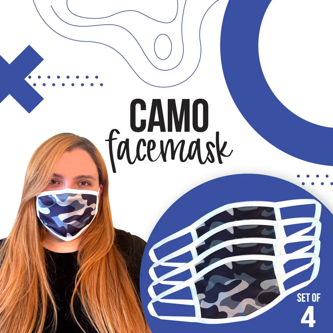 Camo Face Masks -Individual or Set of 4