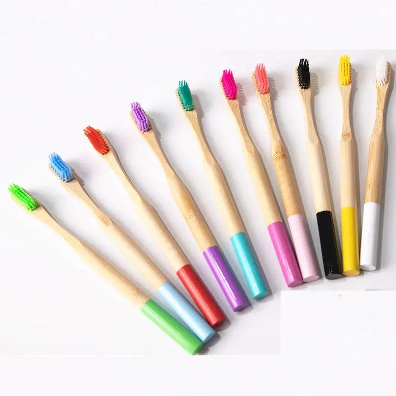 Bamboo Toothbrush with Custom Logo and Kraft Paper Box