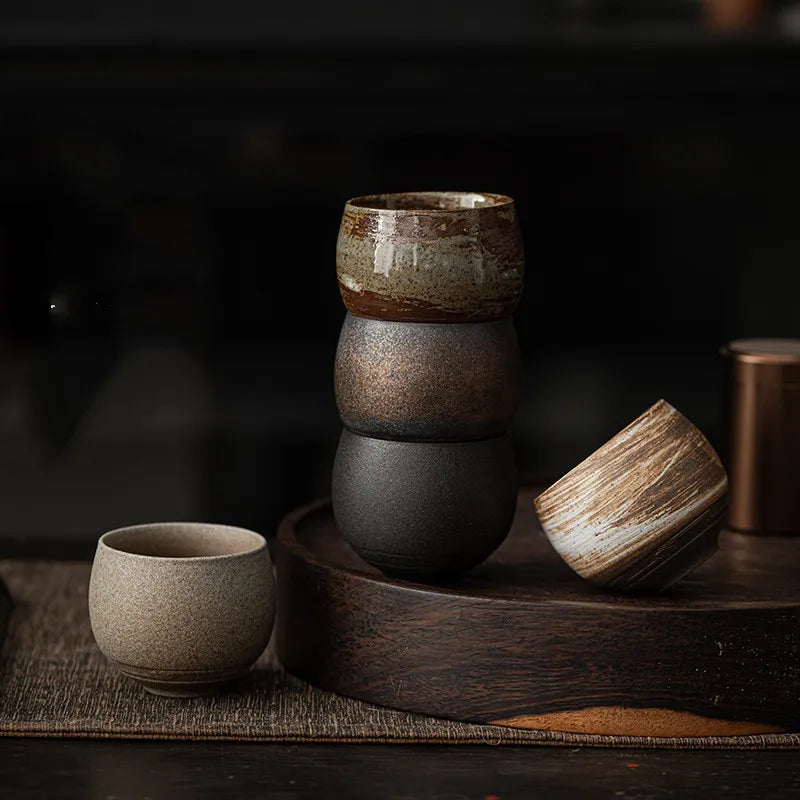 Japanese Handmade Coarse Pottery Tea Cup
