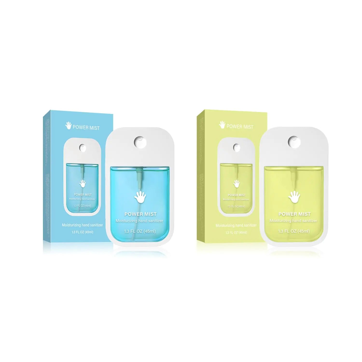 enttgo Power Mist Hand Sanitizer Power Mist Hydrating Spray for Hand Power Mist Hydrating Hand Sanitizer Spray Spray Hand Sanitizer Travel Size(Blue&Yellow)