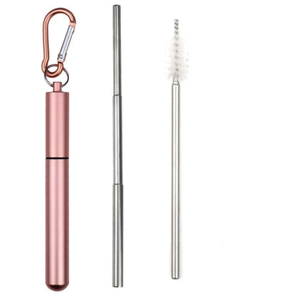 Portable Stainless Steel Telescopic Straw