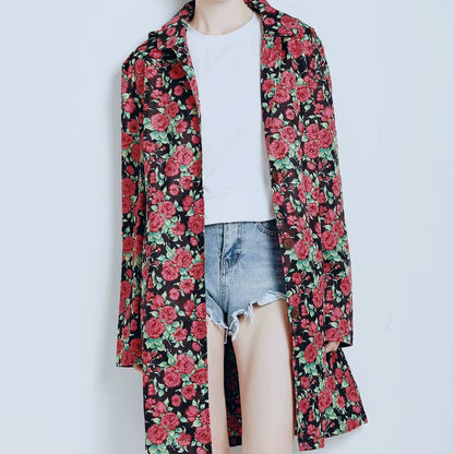 Rose mid-length women's trench coat in soft pink outerwear style