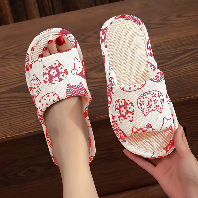 Women's non-slip house slippers by My Store, soft indoor footwear with textured grip soles