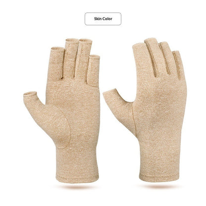 Fingerless pressure-resistant fitness gloves with padded palms for workout protection
