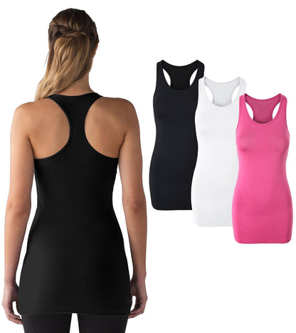 Pafnny Women's Extended Length Workout Tanks