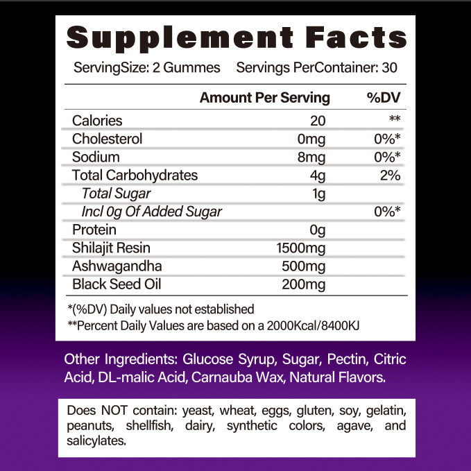 BSYS Shilajit Gummies 60-count bottle by My Store