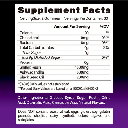 BSYS Shilajit Gummies 60-count bottle by My Store