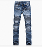 BackupMyFilesNow® Crossover Comfort Jeans in dark wash, showing a close-up of the denim fabric and crossover waistband design.