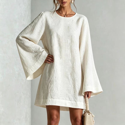 Stylish casual round-neck elegant dress for women in a flattering silhouette