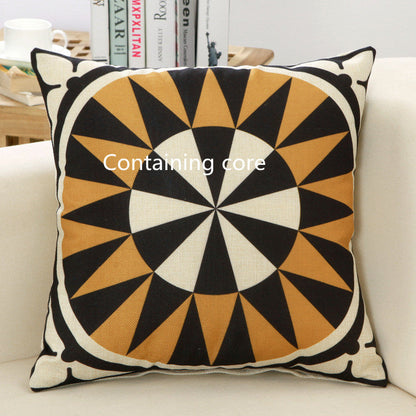 Cushion cover sofa backrest pillow in a soft fabric design by My Store