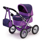 BACKUPMYFILESNOW® Bayer Trendy Doll Stroller with adjustable handle and carry bag, perfect for kids' doll play.