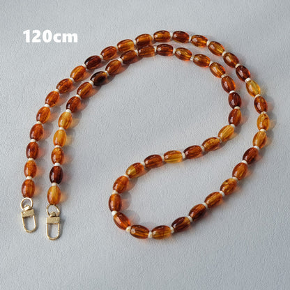 Beaded bracelet accessories shoulder strap with colorful beads and decorative design
