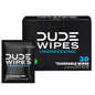 DUDE Wipes - On-The-Go Flushable Wipes - 1 Pack 30 Wipes - Unscented Extra-Large Individually Wrapped Adult Wet Wipes - Vitamin E & Aloe - Septic and Sewer Safe