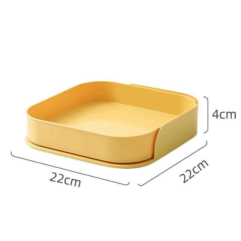 Multifunctional rotating shelving condiment storage box with tiered shelves and 360-degree rotating design