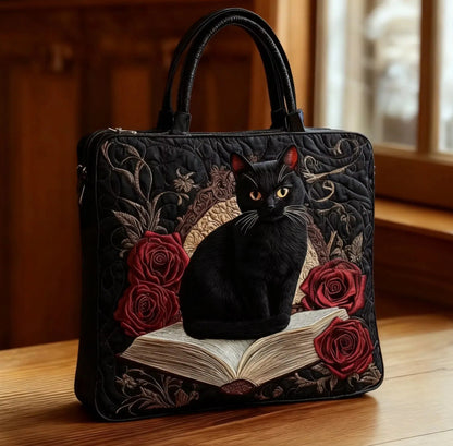 Digital-print quilting tote bag with cotton-padded jacket design in a casual commuter style