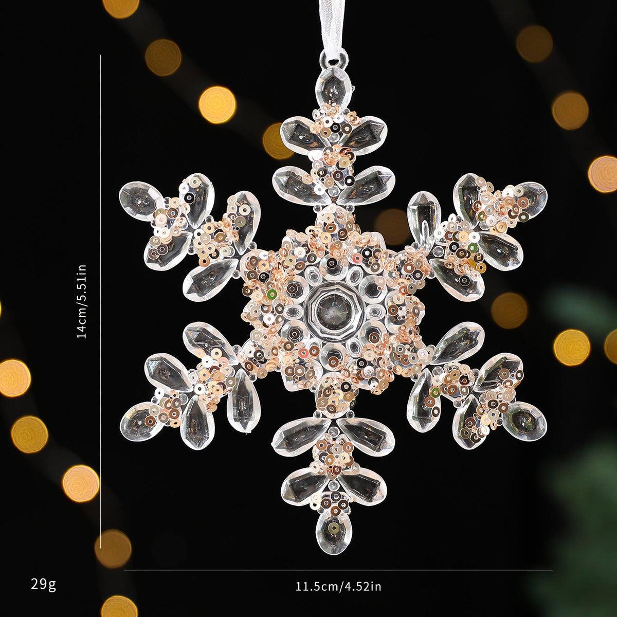 Christmas decorations sequined acrylic pendant with sparkling festive ornament design