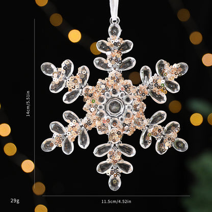 Christmas decorations sequined acrylic pendant with sparkling festive ornament design