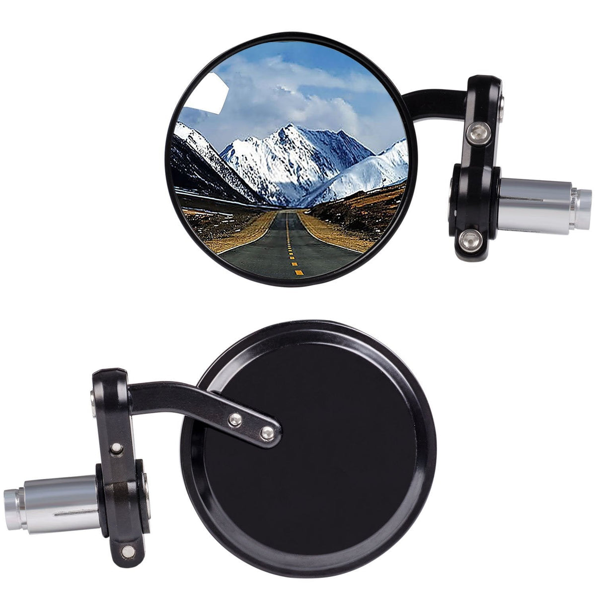 22mm universal motorcycle modified handlebar rearview mirror, black accessory for motorcycle handlebars