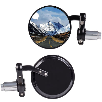 22mm universal motorcycle modified handlebar rearview mirror, black accessory for motorcycle handlebars