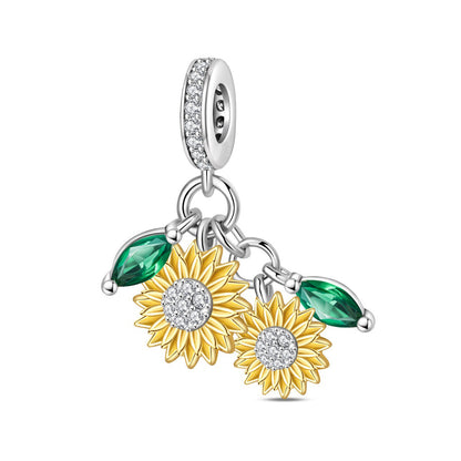 Sunflower-shaped copper bead pendant bracelet accessory by My Store
