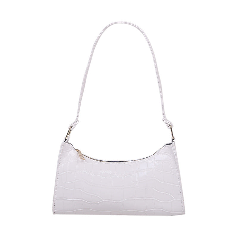 Women's small shoulder and underarm bag by BACKUPMYFILESNOW®, featuring a sleek design with a top handle and adjustable strap.