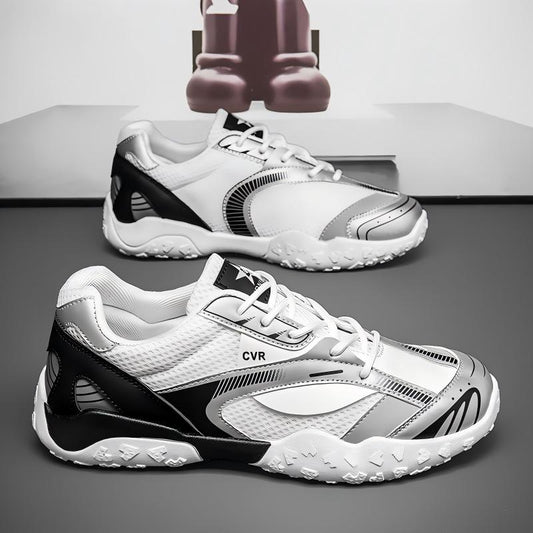 Men's breathable mesh low-top casual sneakers with soft sole and lightweight summer design