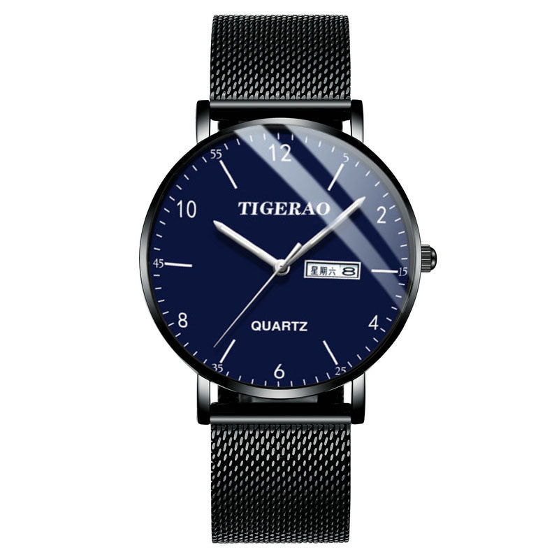 Water-resistant luminous fully automatic movement watch with a classic round dial and adjustable strap