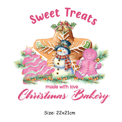 Christmas tree and Santa Claus clothing printing heat transfer patch by My Store