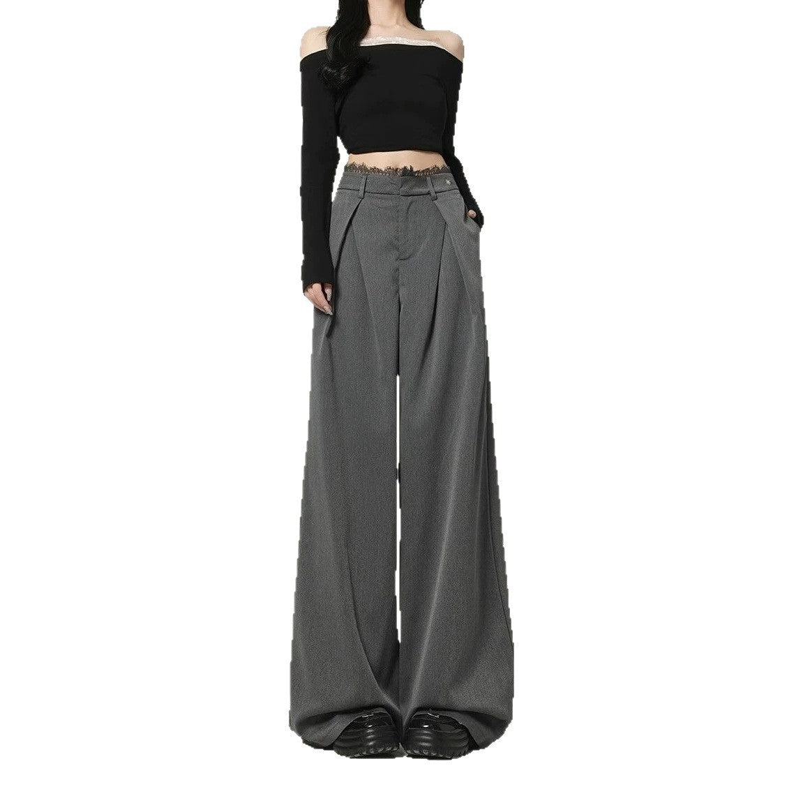 Loose draped casual stylish pants by My Store in a relaxed, flowing silhouette