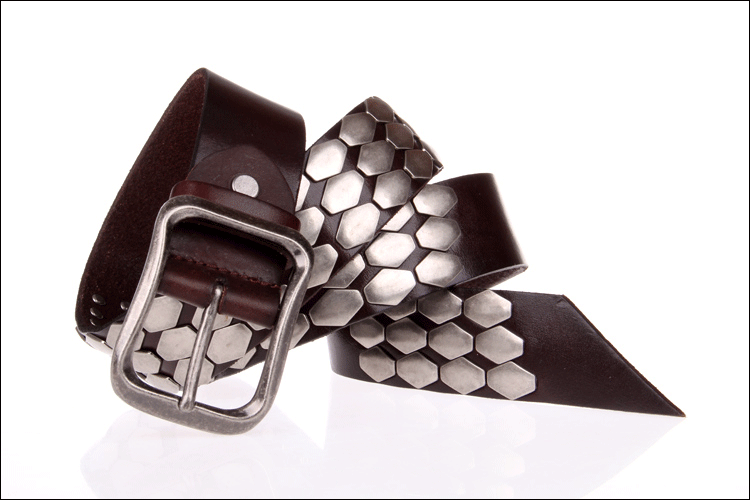Full-grain vegetable-tanned leather belt by My Store