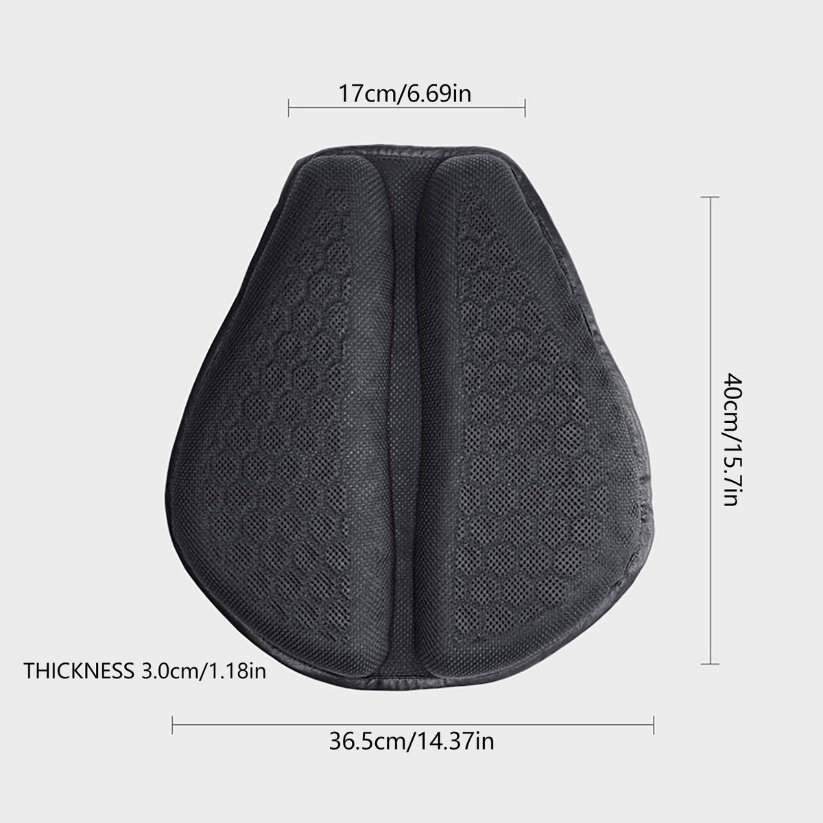 Motorcycle cushion with thickened shock absorption, sun-proof and breathable design