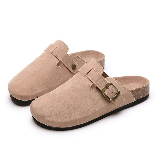 Roman casual half-slipper loafers in a trendy sandal design, front and side view