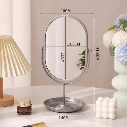 Household lightweight dressing table makeup mirror for bedroom desktop use
