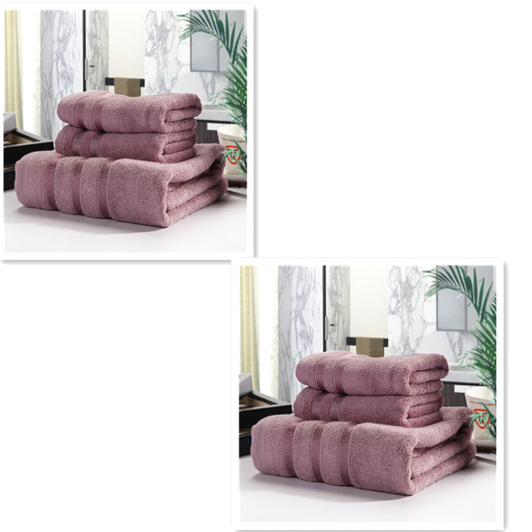 Bamboo antibacterial hypoallergenic towel set in soft neutral tones