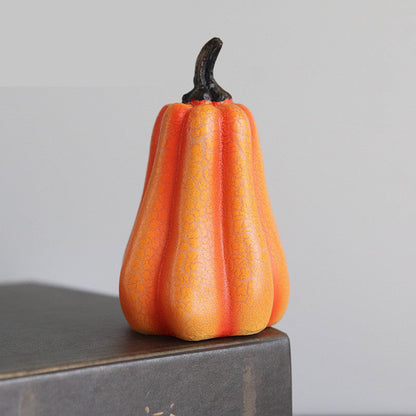 Halloween pumpkin lantern resin LED candle lamp, luminous simulation pumpkin decoration