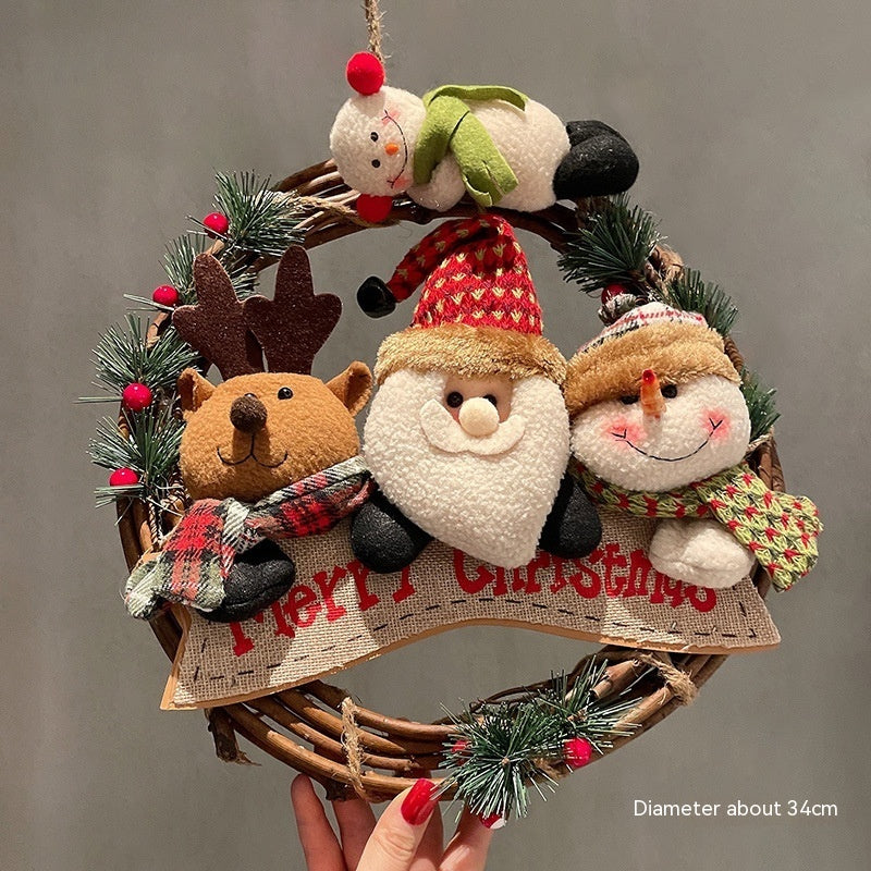 Christmas vine ring decorations pendant in festive greenery design.