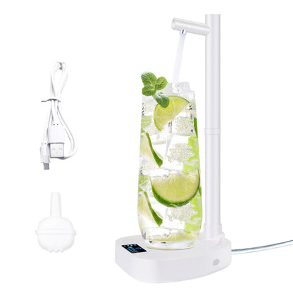 Automatic desktop water bottle dispenser with stand, rechargeable pump and added extension tube