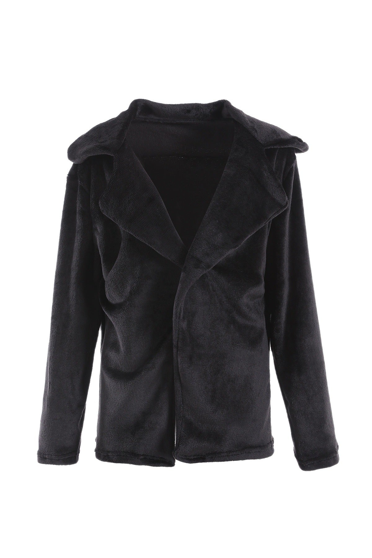 Chic Plush-Collar Winter Coat