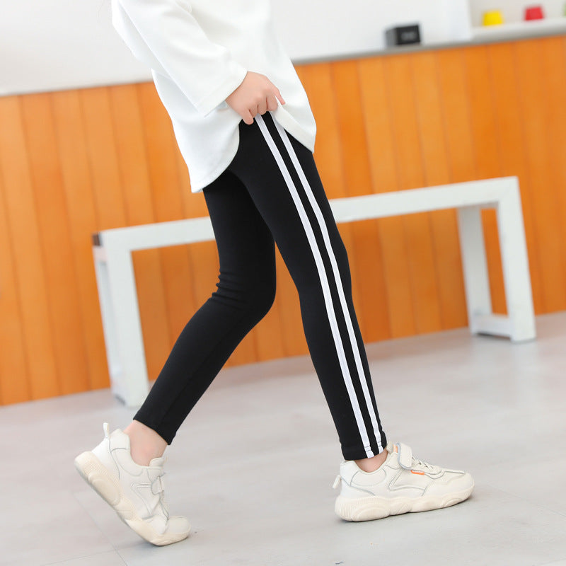 Stretchy long outdoor pants for kids in a comfortable, flexible design