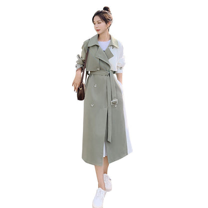 Women’s contrasting mid-length trench coat by My Store in a structured, classic design