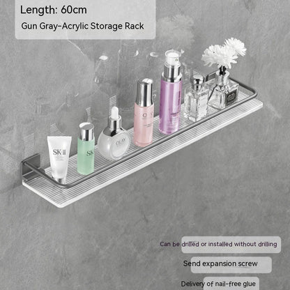 Acrylic bathroom storage rack for towels, clear wall-mounted design by My Store