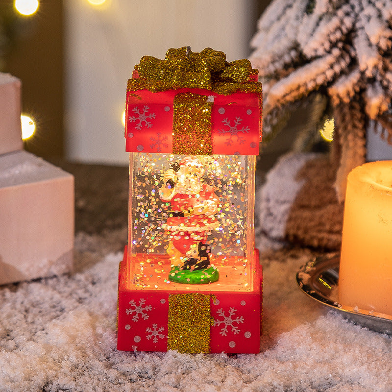Christmas decorations crystal ball Christmas gift box lights by My Store